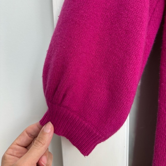 McGinn Knightsbridge Angora Wool Pink Fuchsia V-Neck Sweater Dress Size 36 US S - Picture 7 of 11
